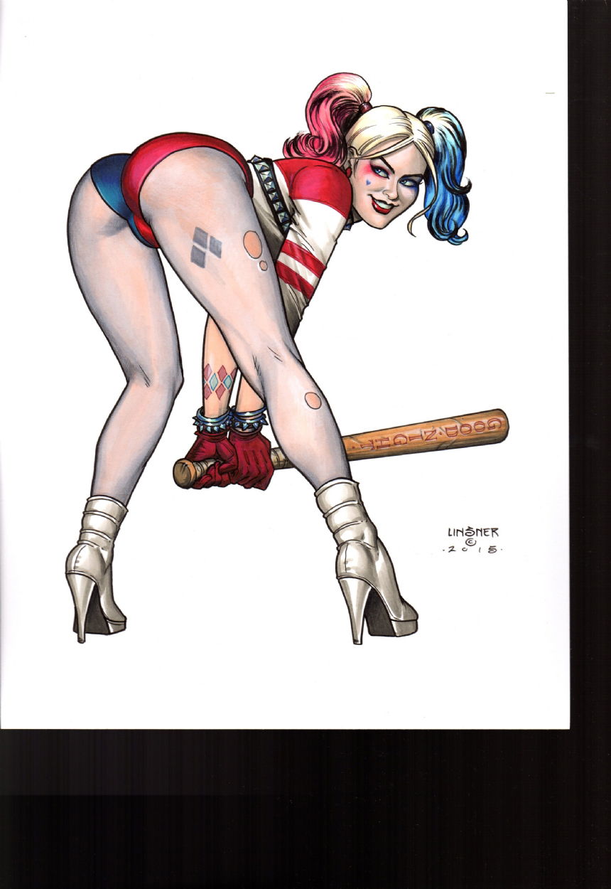 bill word add harley quinn bent over photo