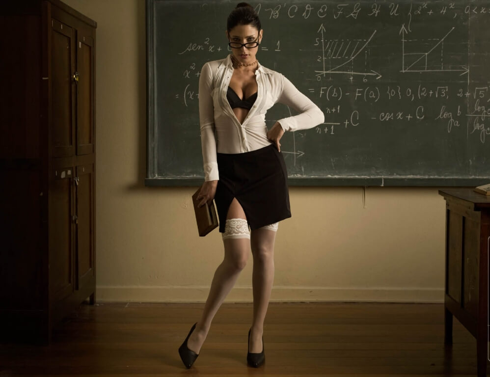 hot teacher in skirt
