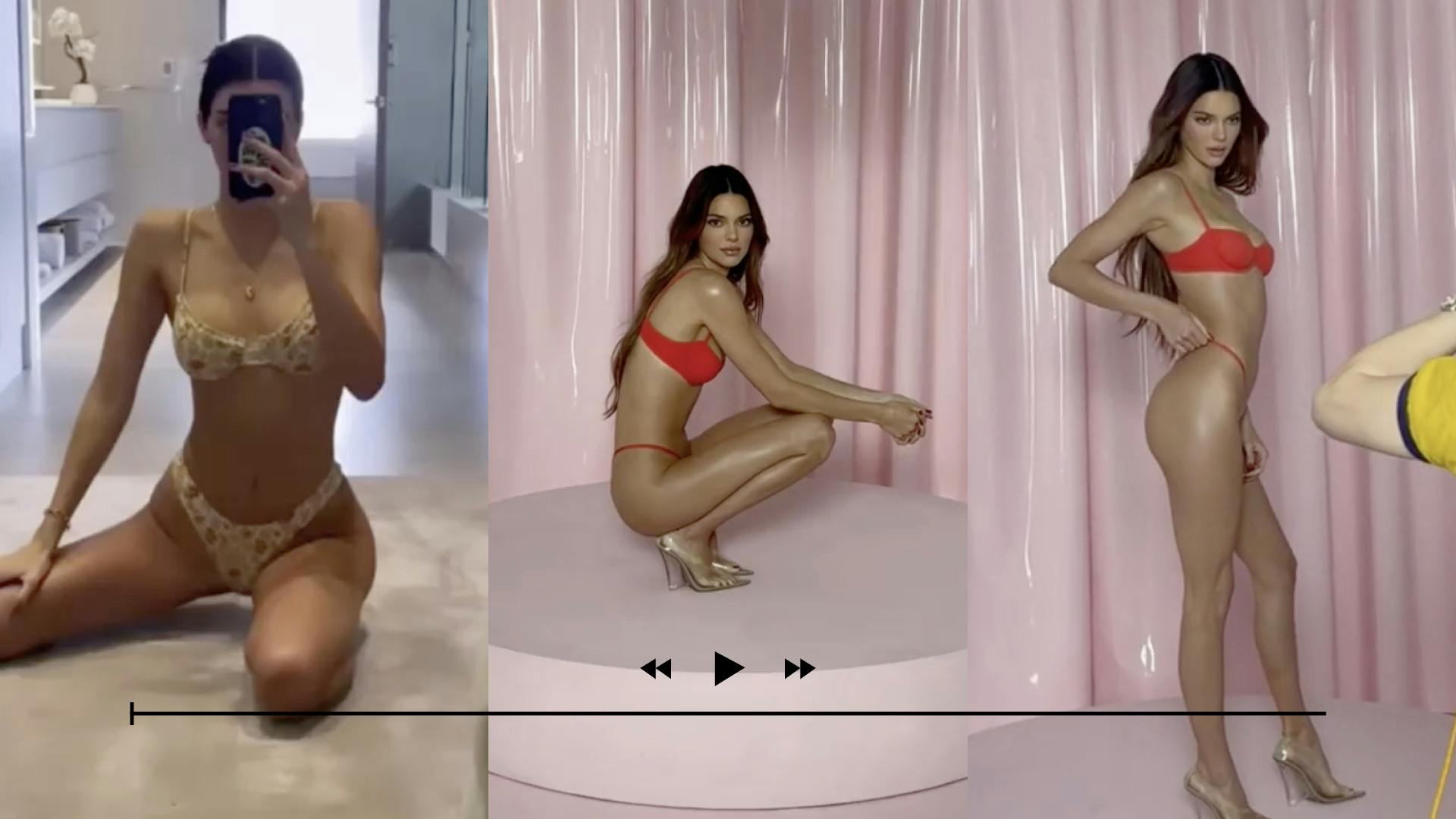 Kendall Jenner Pussy pantie upskirt