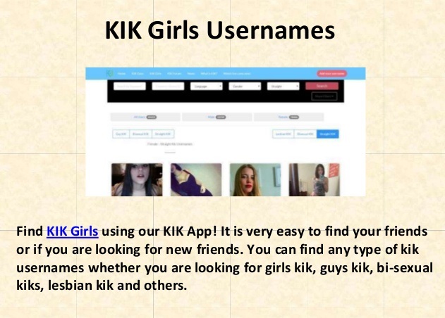 don kneeland recommends Kik Usernames Hot Guys