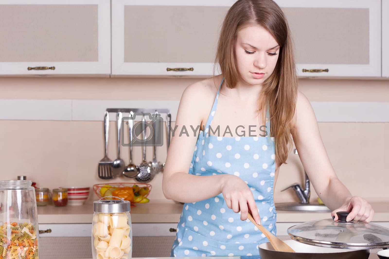 Best of Naked girl in kitchen
