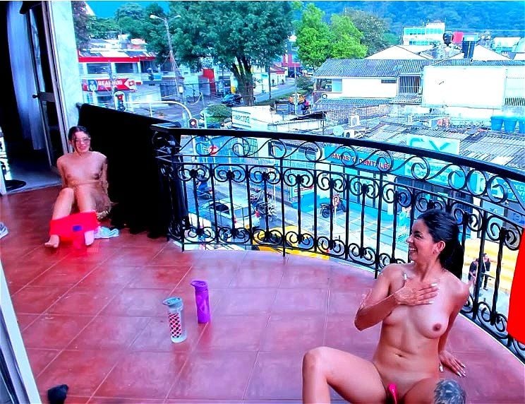 Best of Naked on balcony