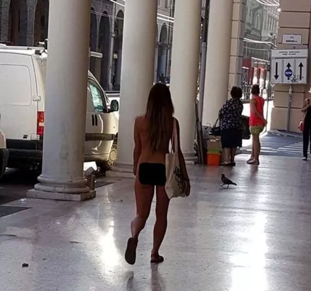 Best of Nude women in street
