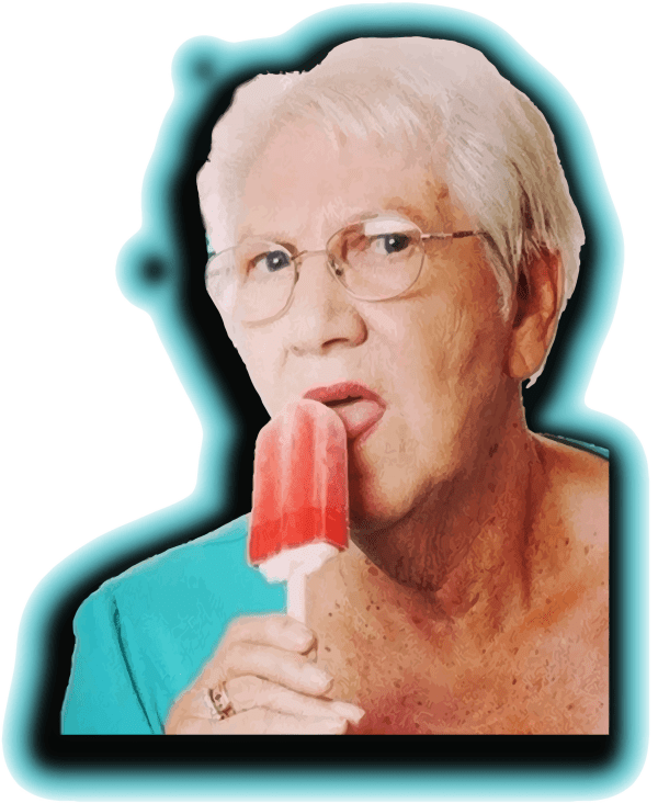 ajay vashist share old lady licking popsicle photos