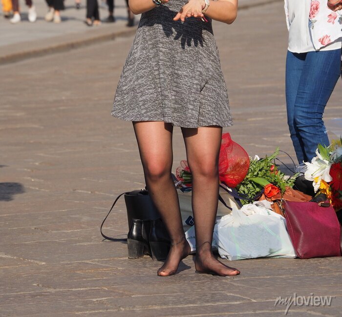 carrie holborn recommends pantyhose feet in public pic