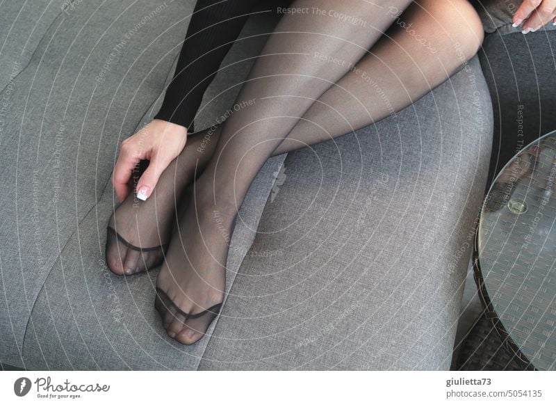 Best of Pantyhose feet in public