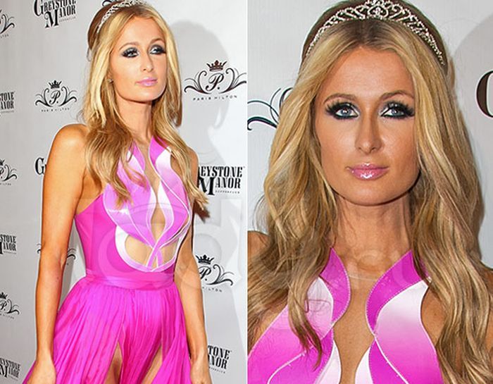 paris hilton no pantie