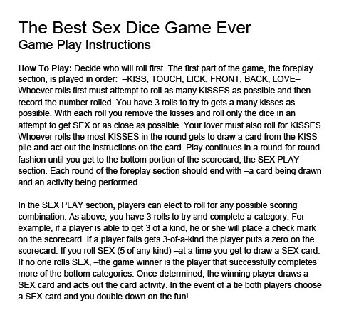 ashley feathers recommends playing with sex dice pic
