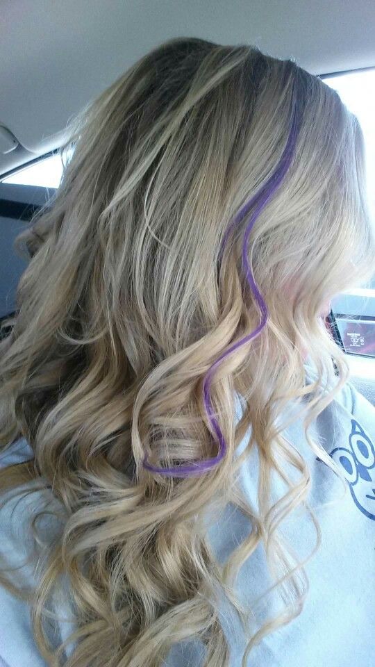 brittany nichole davis recommends purple streaks in blonde hair pictures pic