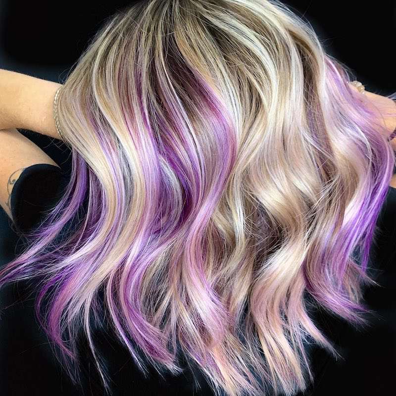dana harlan add purple streaks in blonde hair pictures photo