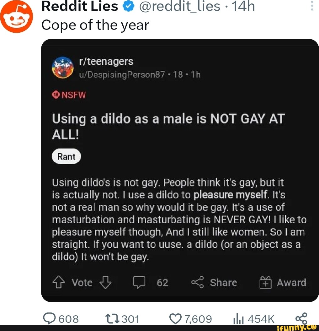 reddit not a dildo