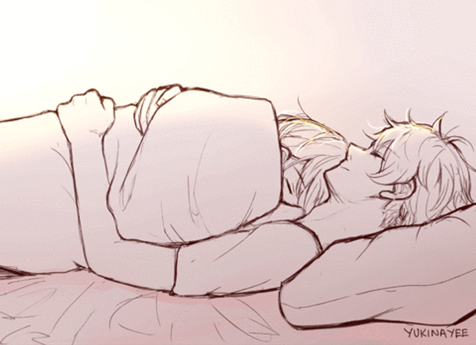romantic cuddle in bed gif