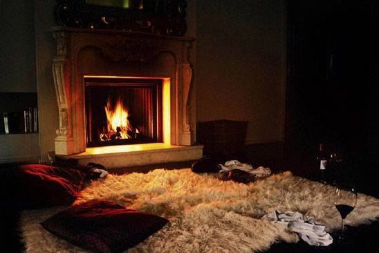 Best of Romantic rug in front of fireplace