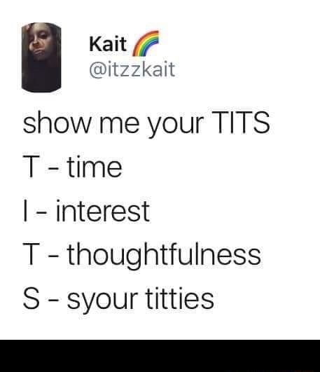 show me your tits meme