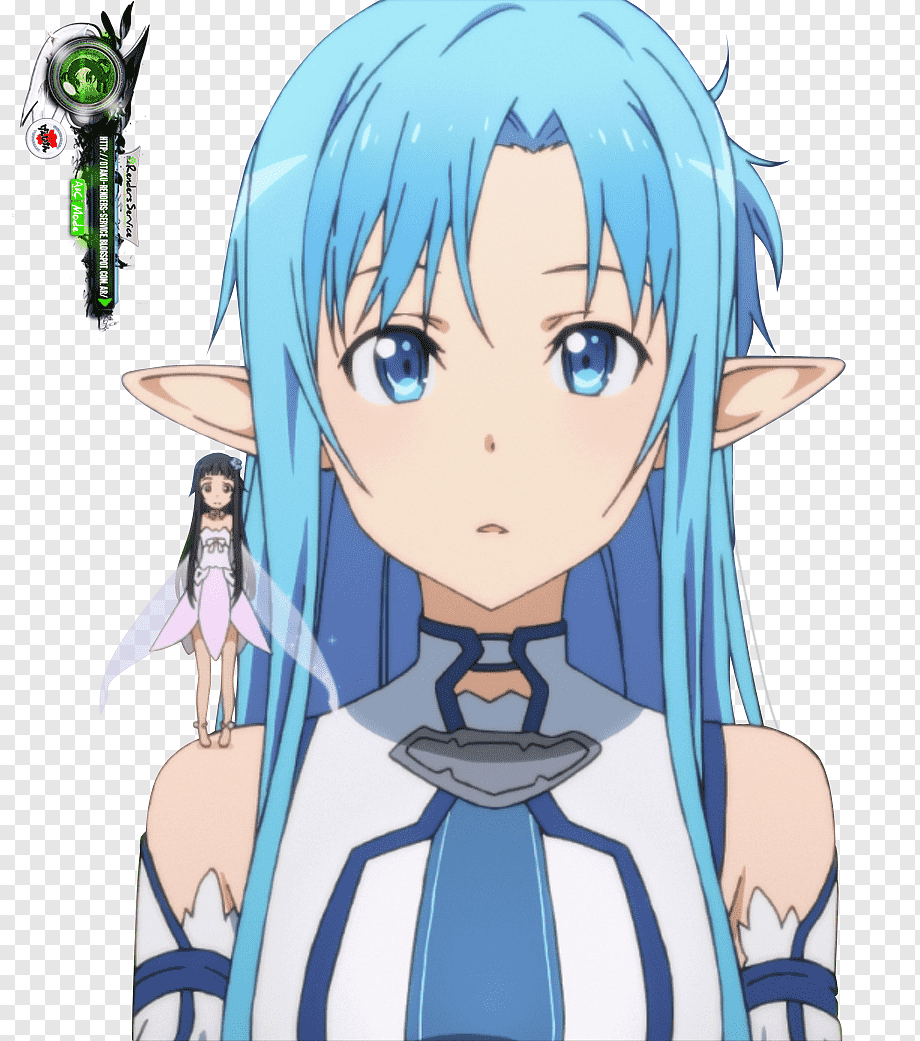 Best of Sword art online asuna blue hair