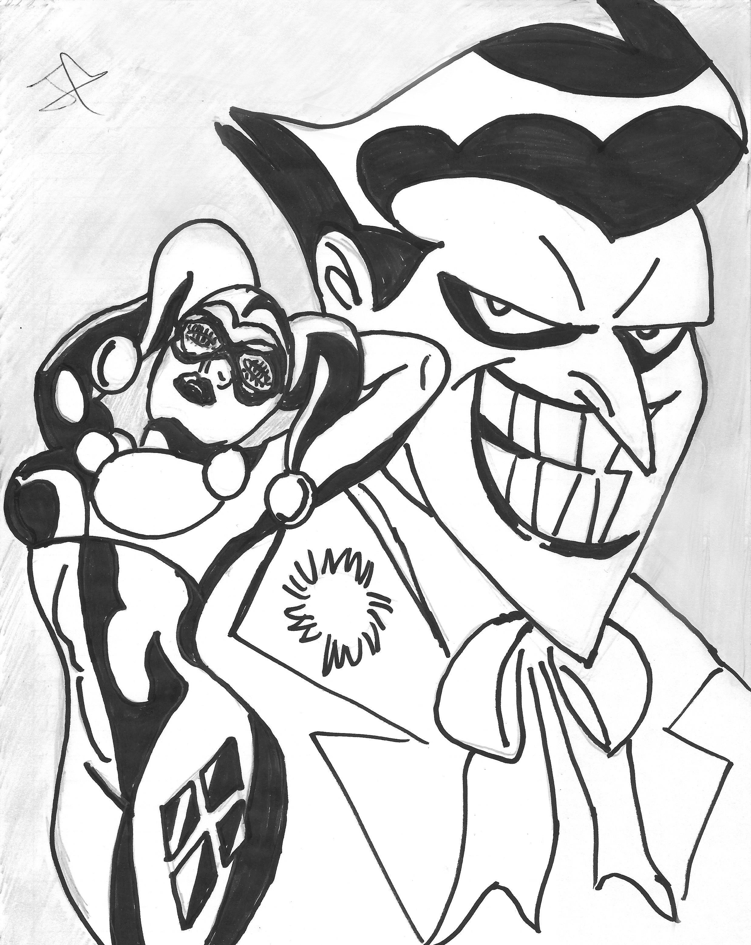 biff meister recommends the joker and harley quinn drawing pic