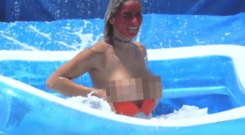 ann marie battista recommends water slide bikini oops pic