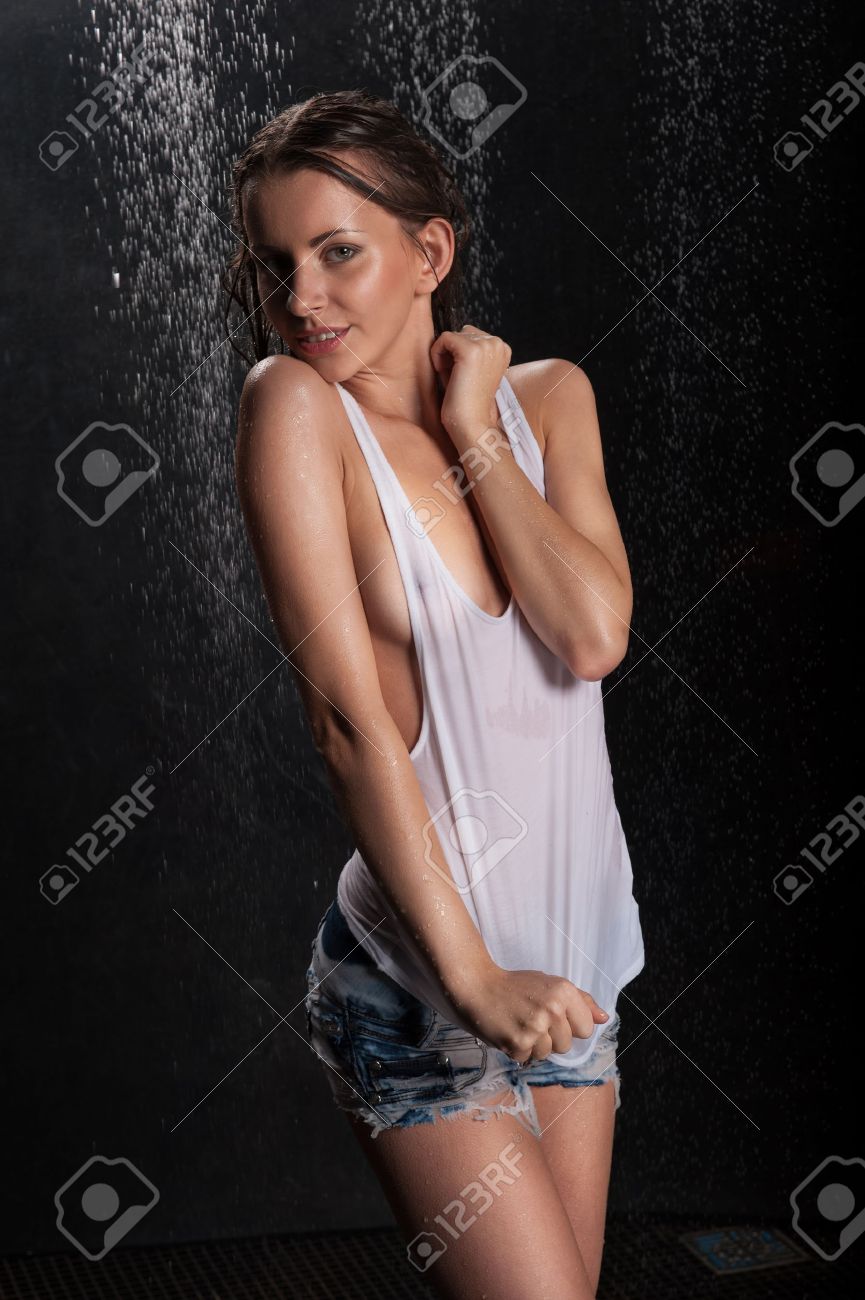 Best of Wet woman in white shirt photos